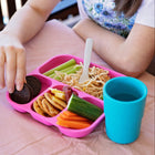 Bobo & Boo AUS - Plant-Based Bento-Style Divided Plates (22x21cm) - Individual - Pink