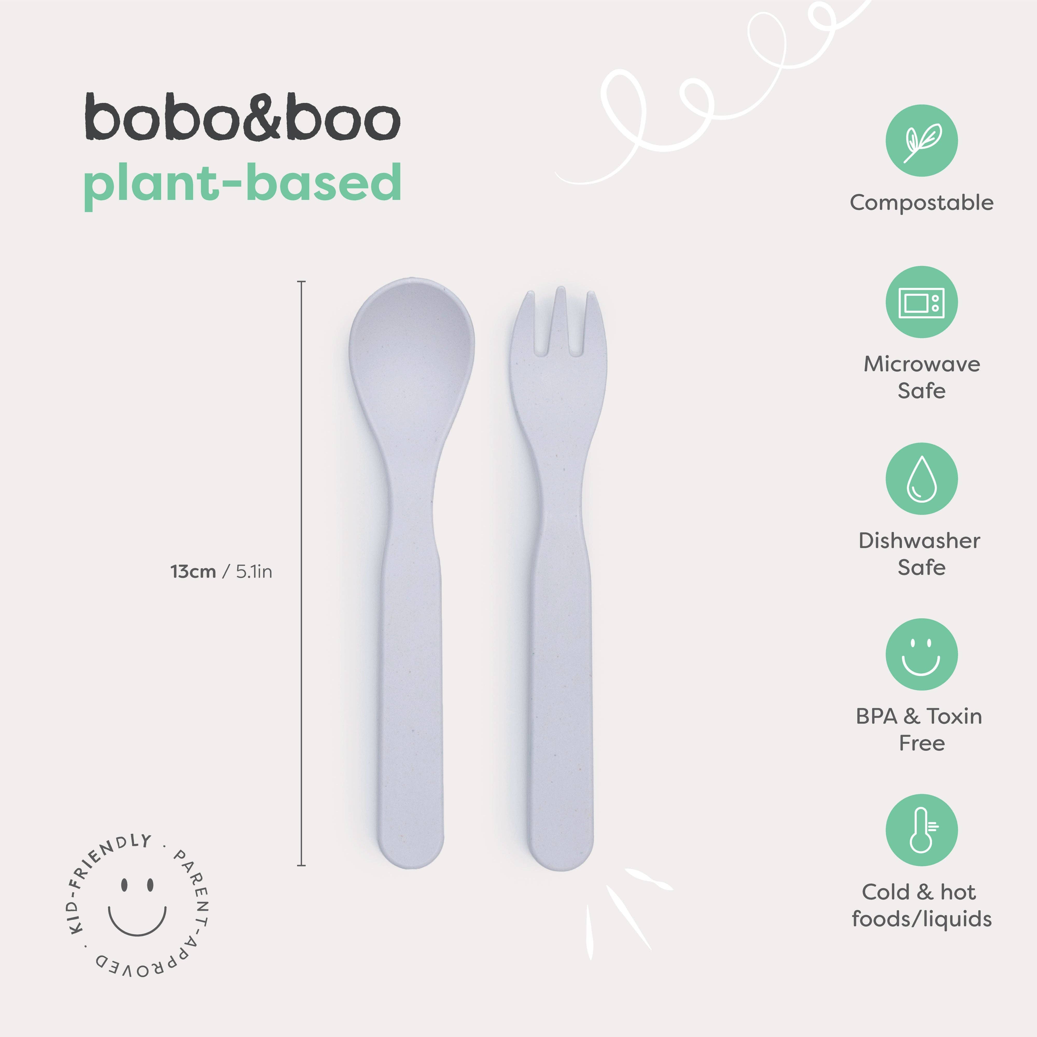 Bobo&Boo Plant-Based 3 Pack of Cutlery Bundle - Lagoon