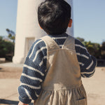 Chunky Rib Knit Jumper- Navy Stripe