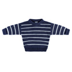 Chunky Rib Knit Jumper- Navy Stripe