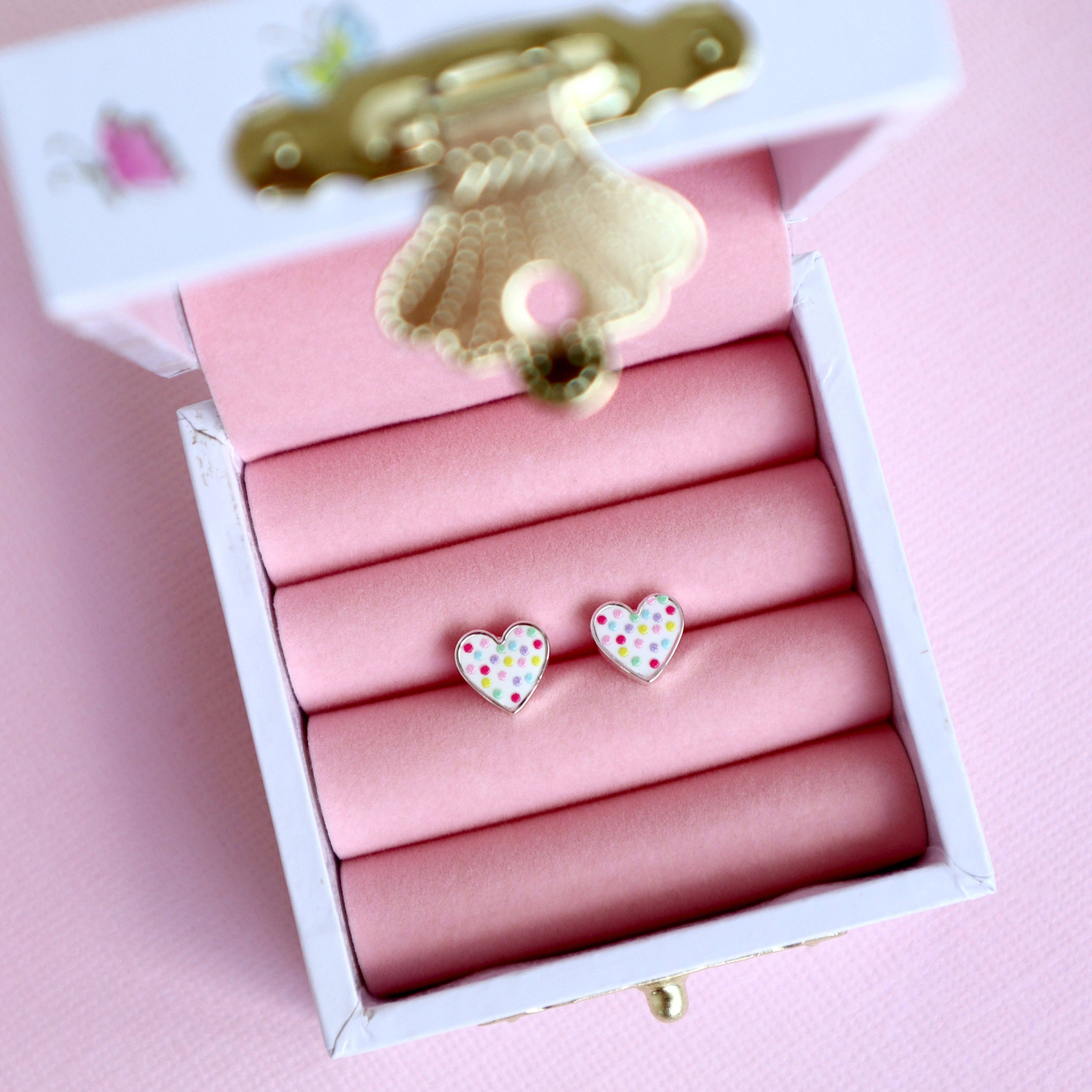 Confetti Heart Earrings - Bunny Box