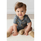 Jamie Kay - Organic Cotton Hudson Short Sleeve Bodysuit - Lenny Leopard Smoke