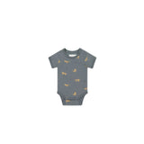 Jamie Kay - Organic Cotton Hudson Short Sleeve Bodysuit - Lenny Leopard Smoke