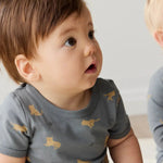 Jamie Kay - Organic Cotton Hudson Short Sleeve Bodysuit - Lenny Leopard Smoke