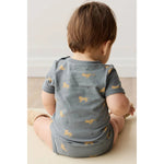 Jamie Kay - Organic Cotton Hudson Short Sleeve Bodysuit - Lenny Leopard Smoke