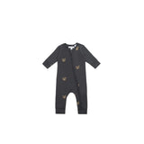 Jamie Kay - Organic Cotton Reese Zip Onepiece - Bobbie Bears Black Oyster