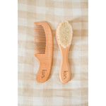Kiin Baby - Wooden Baby Brush + Comb Set
