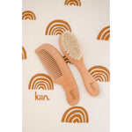 Kiin Baby - Wooden Baby Brush + Comb Set