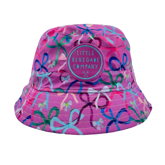 The Little Renegade Company - LOVELY BOWS REVERSIBLE BUCKET HAT