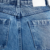 Cleo Contrast Side Panel Jean Mid Blue