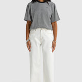 Darla Oversized Stripe T Shirt Charcoal