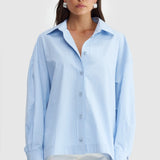 Loey Oversized Shirt Powder Blue