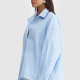 Loey Oversized Shirt Powder Blue