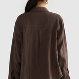 ORTC Luna Linen Shirt Carob