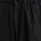 Luna Linen Shorts Black