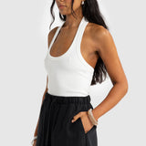 Luna Linen Shorts Black