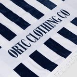 Beach Towel Navy and White Stripes