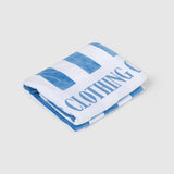 Beach Towel Ocean Blue and White Stripe