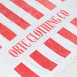 Beach Towel Red and White Stripes