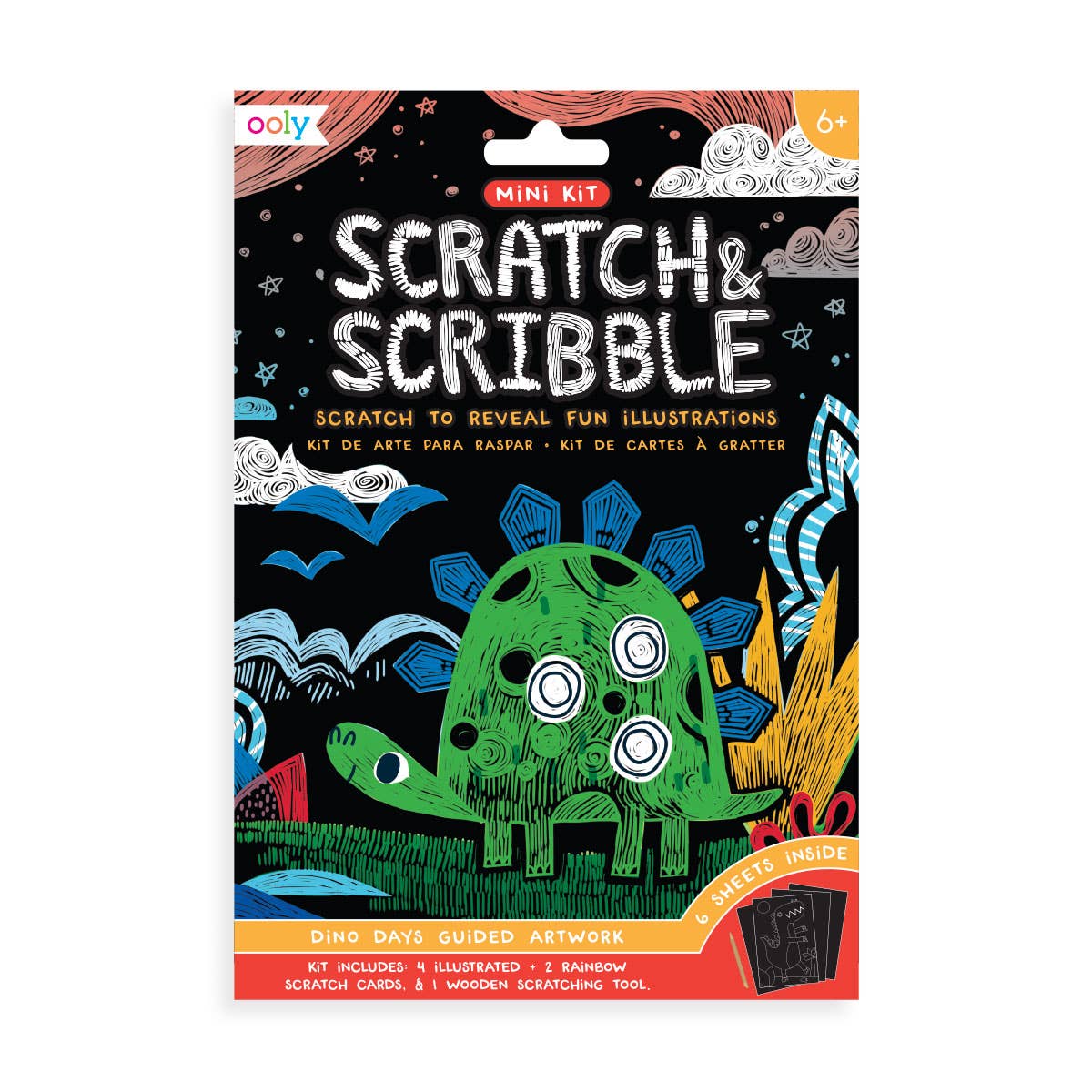 Ooly Scratch; Scribble Mini - Dino Day