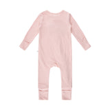 Rib Day or Night Frill Onesie - Pink Clay