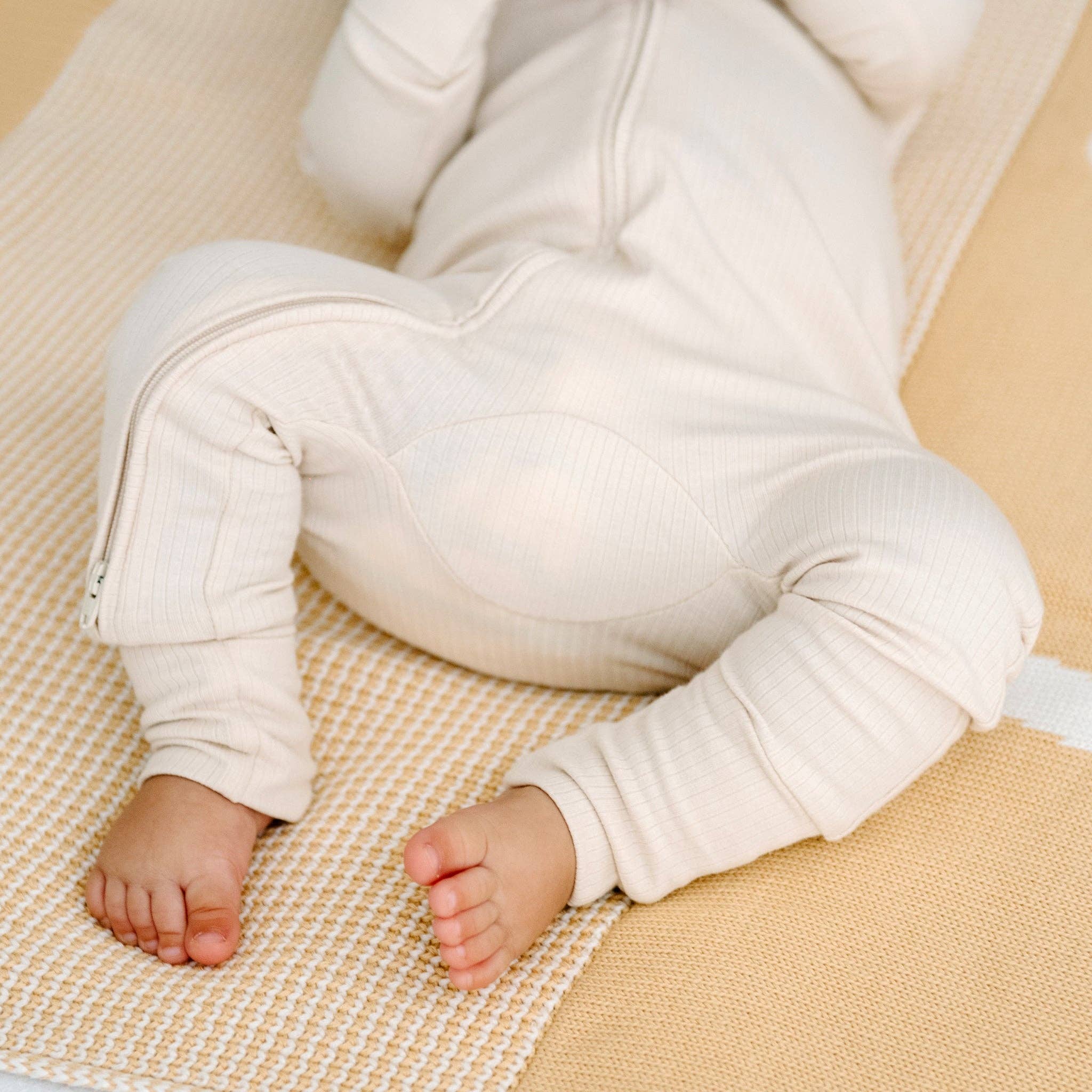 Rib Day or Night Onesie - Oat