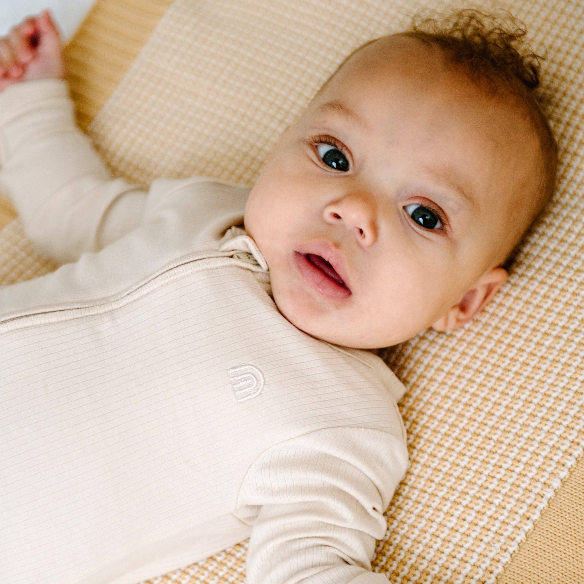 Rib Day or Night Onesie - Oat