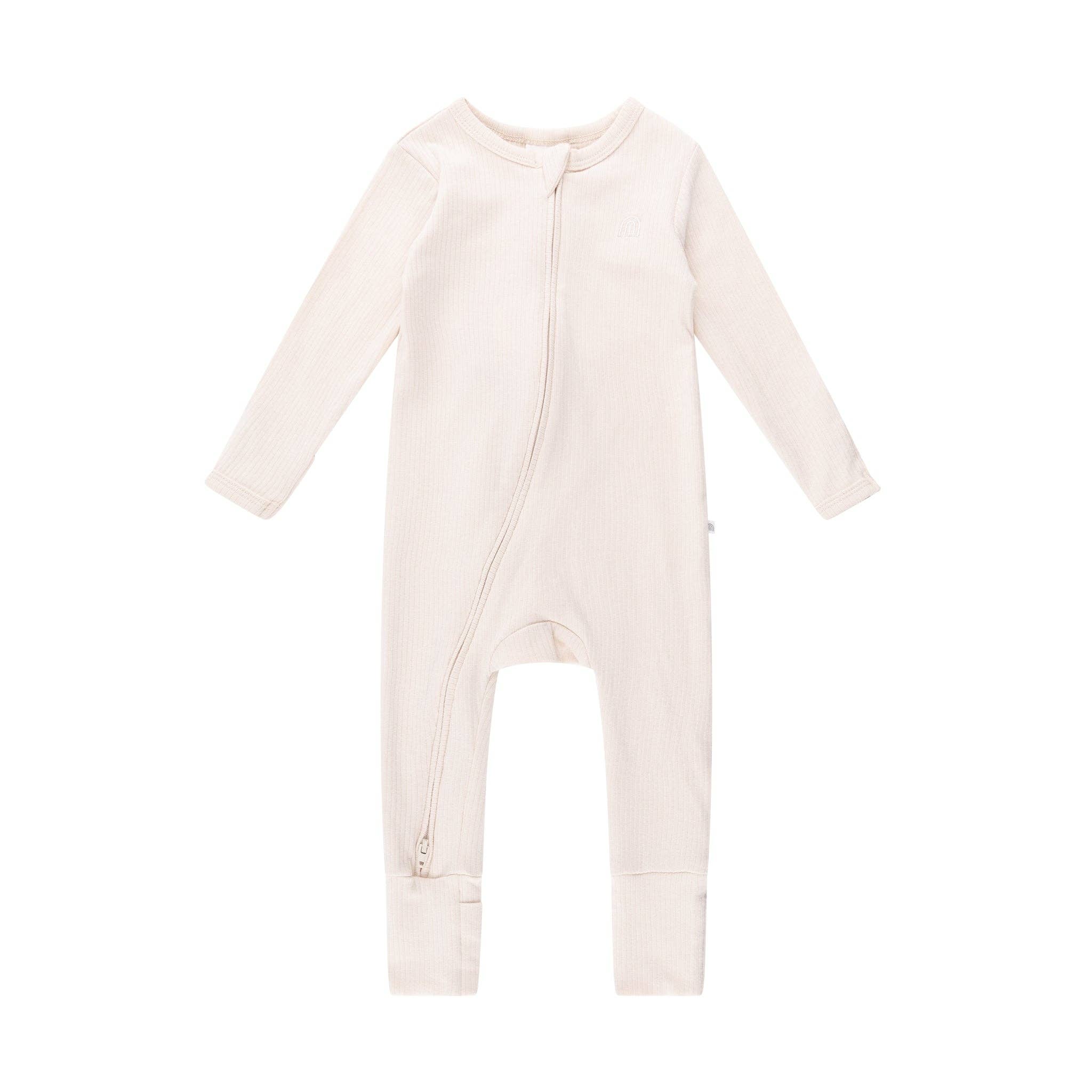 Rib Day or Night Onesie - Oat