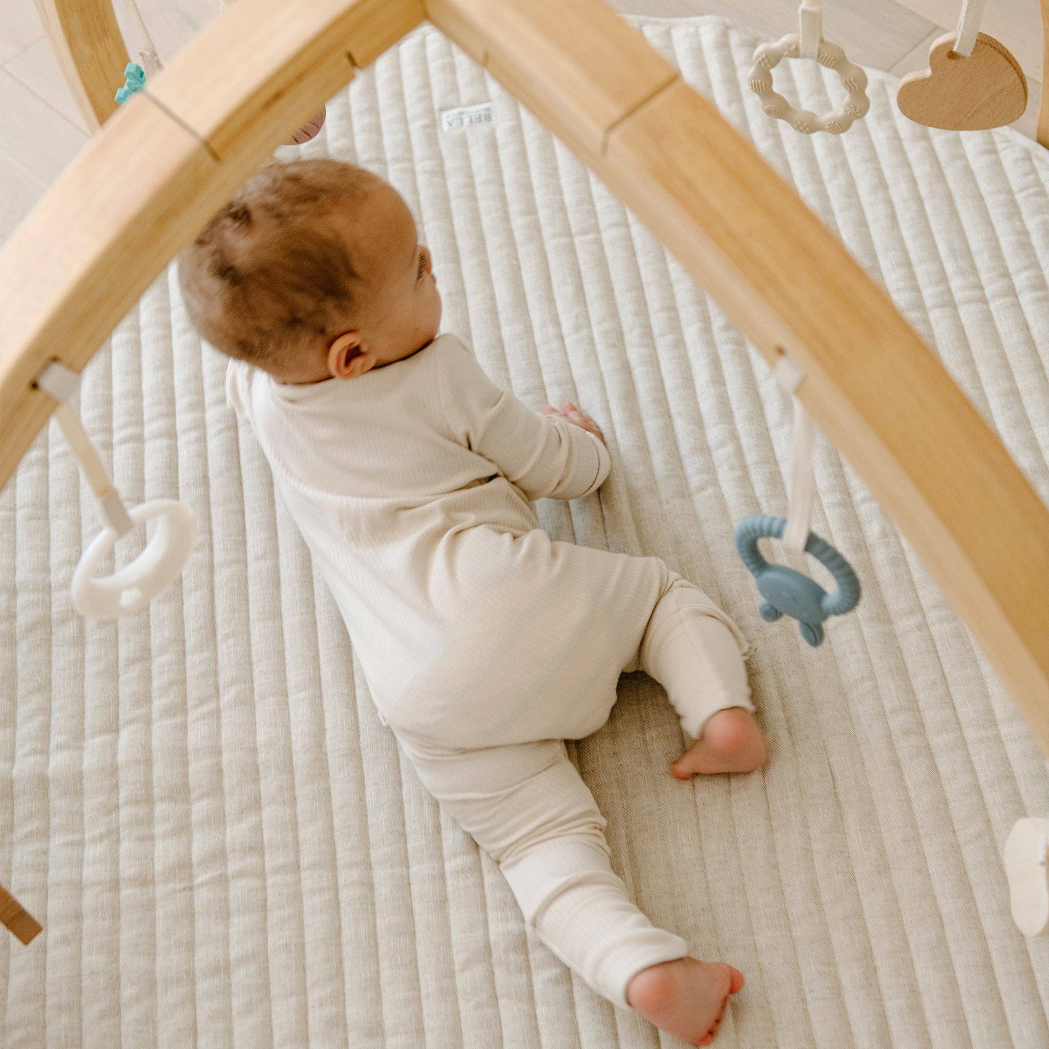 Rib Day or Night Onesie - Oat