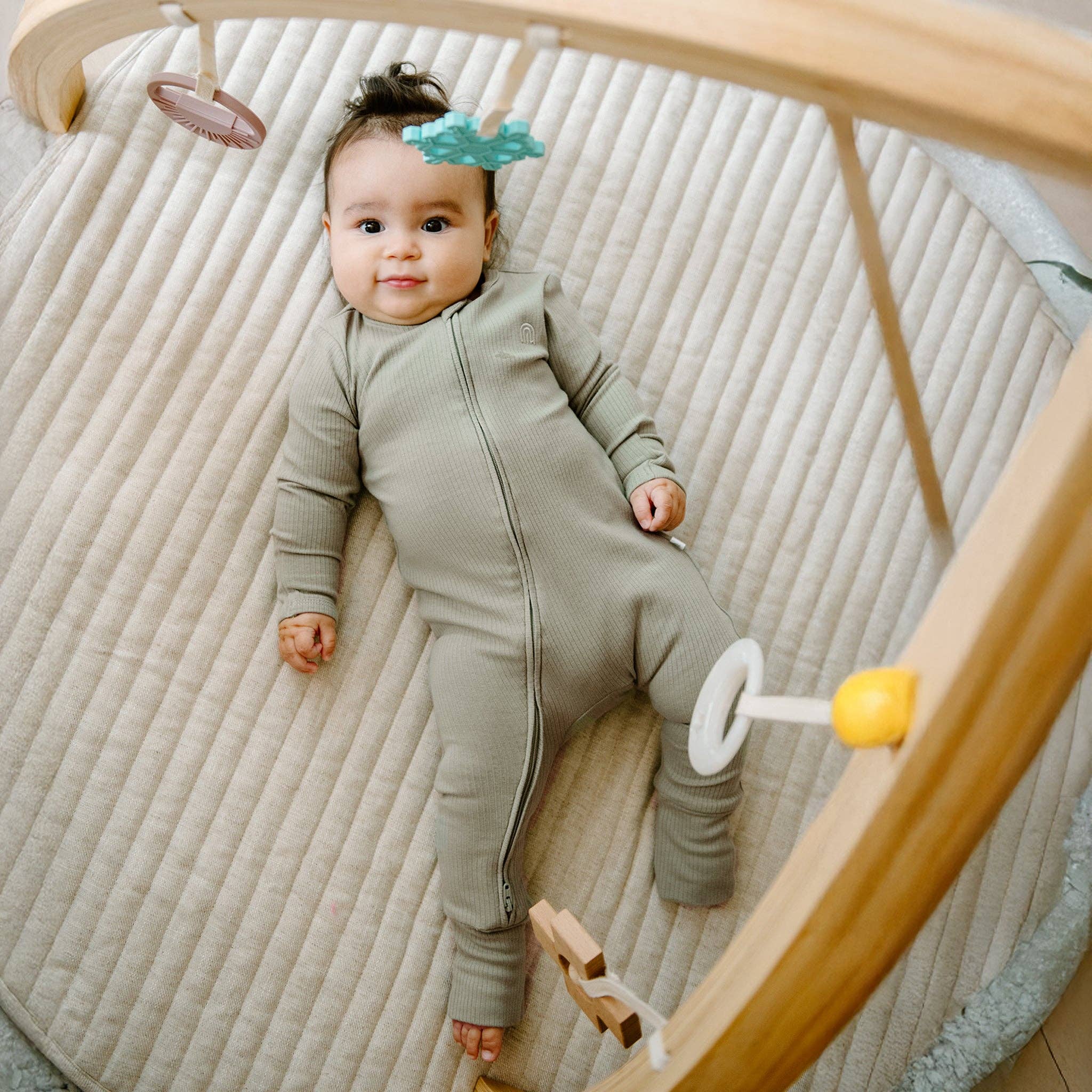 Rib Day or Night Onesie - Sage