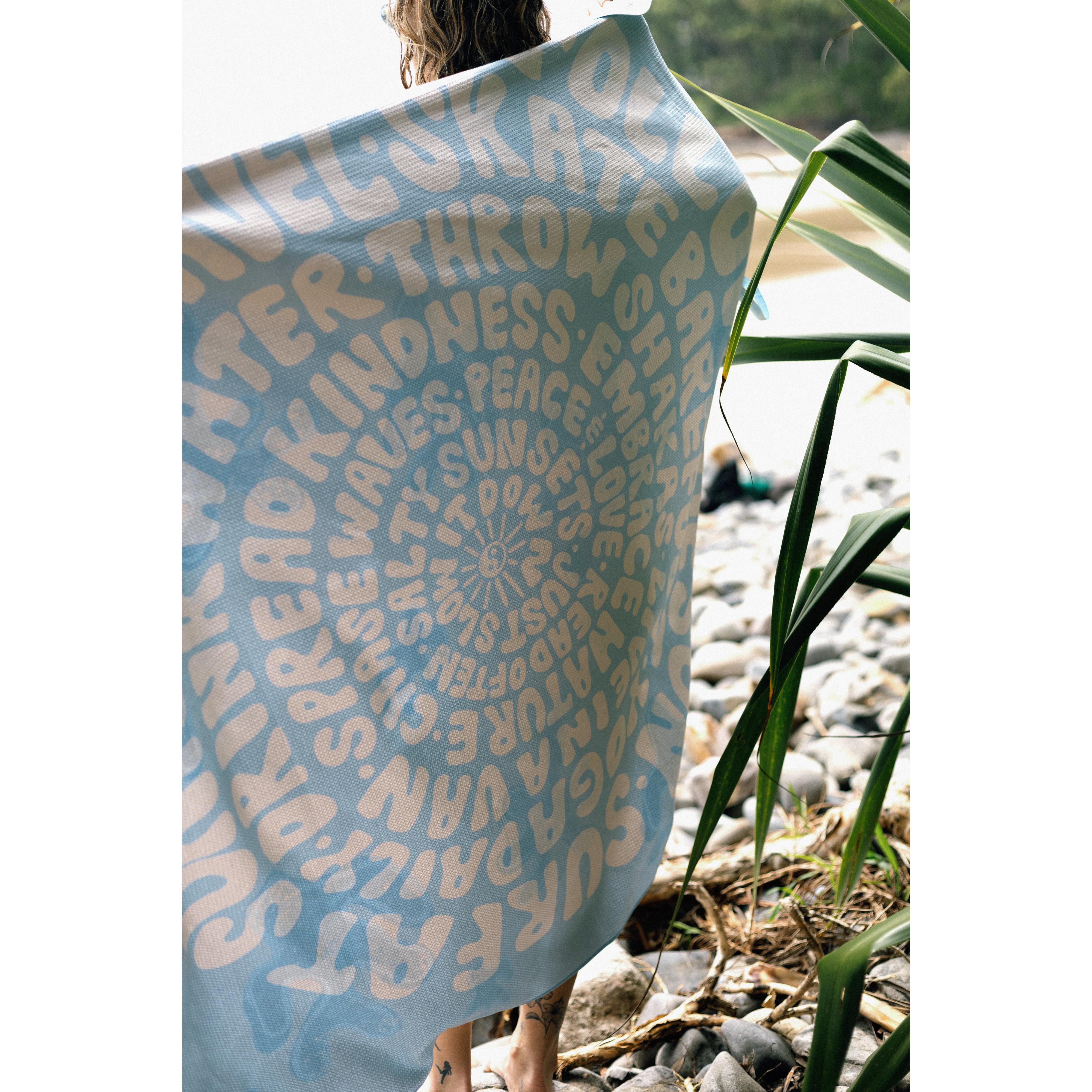 Salty Shreds - Daily dose vision waffle microfiber sand free beach mat