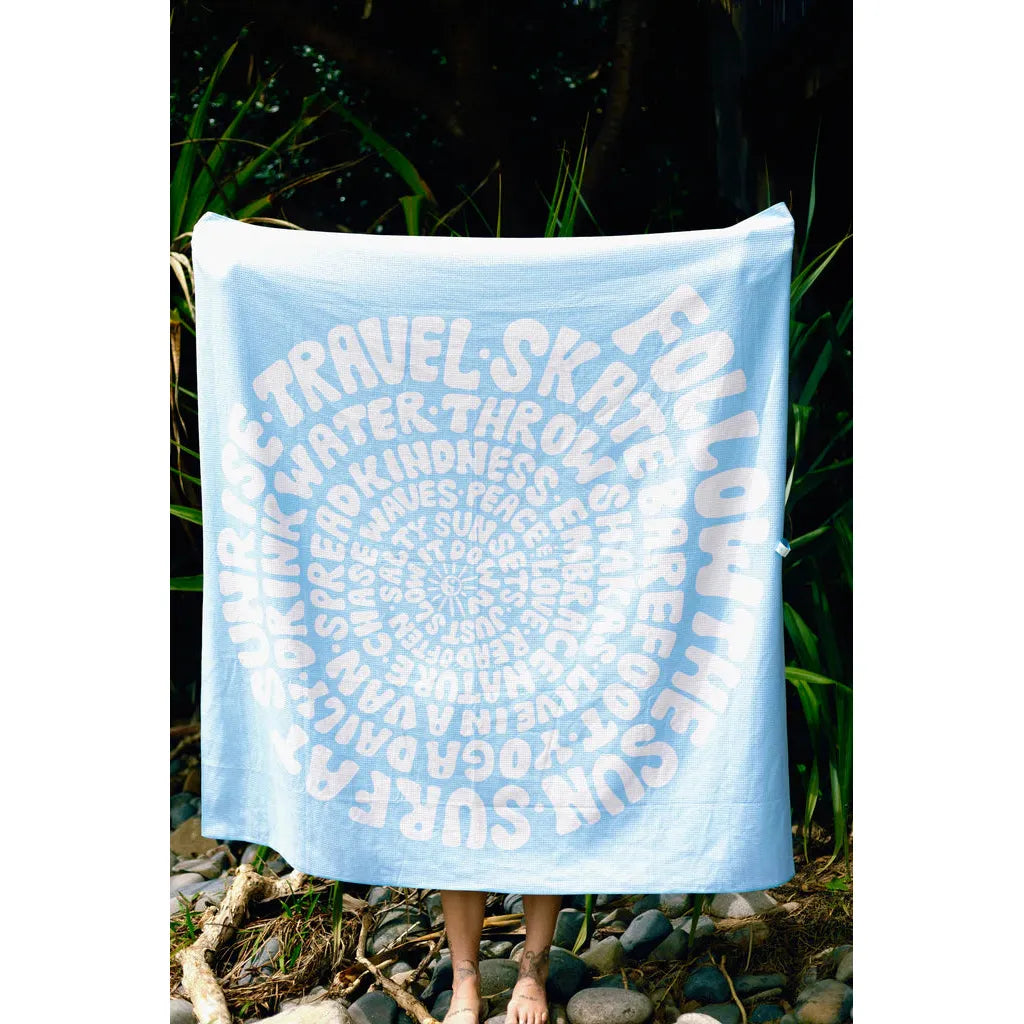 Salty Shreds - Daily dose vision waffle microfiber sand free beach mat