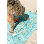 Salty Shreds - Stay stoked waffle microfiber sand free beach towel