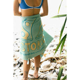 Salty Shreds - Stay stoked waffle microfiber sand free beach towel