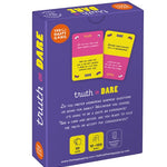 Card game box for 'Truth or Dare' by The Happy Gang on a white background