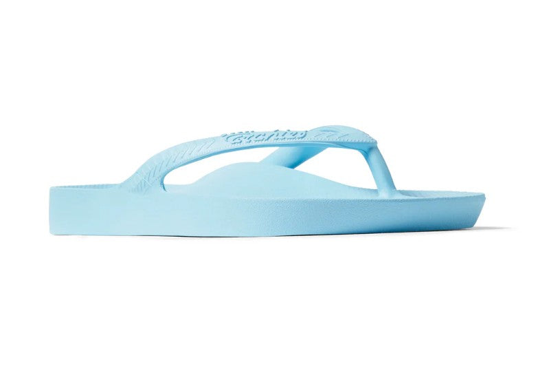 Light blue flip-flop sandal on a white background