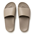 front view of taupe slides