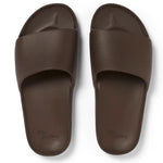 front view of brown slides