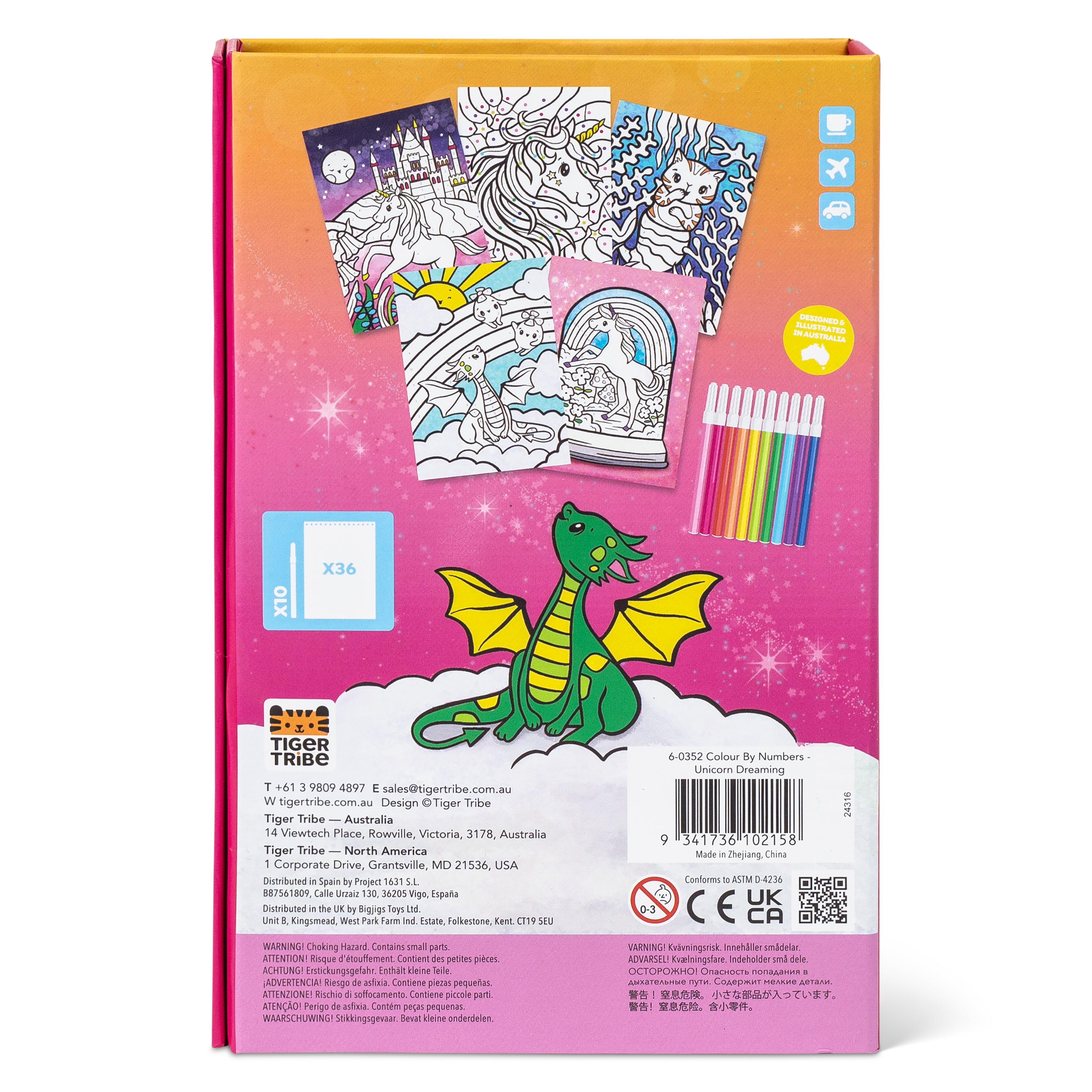 Tiger Tribe - Colour by Numbers - Unicorn Dreaming