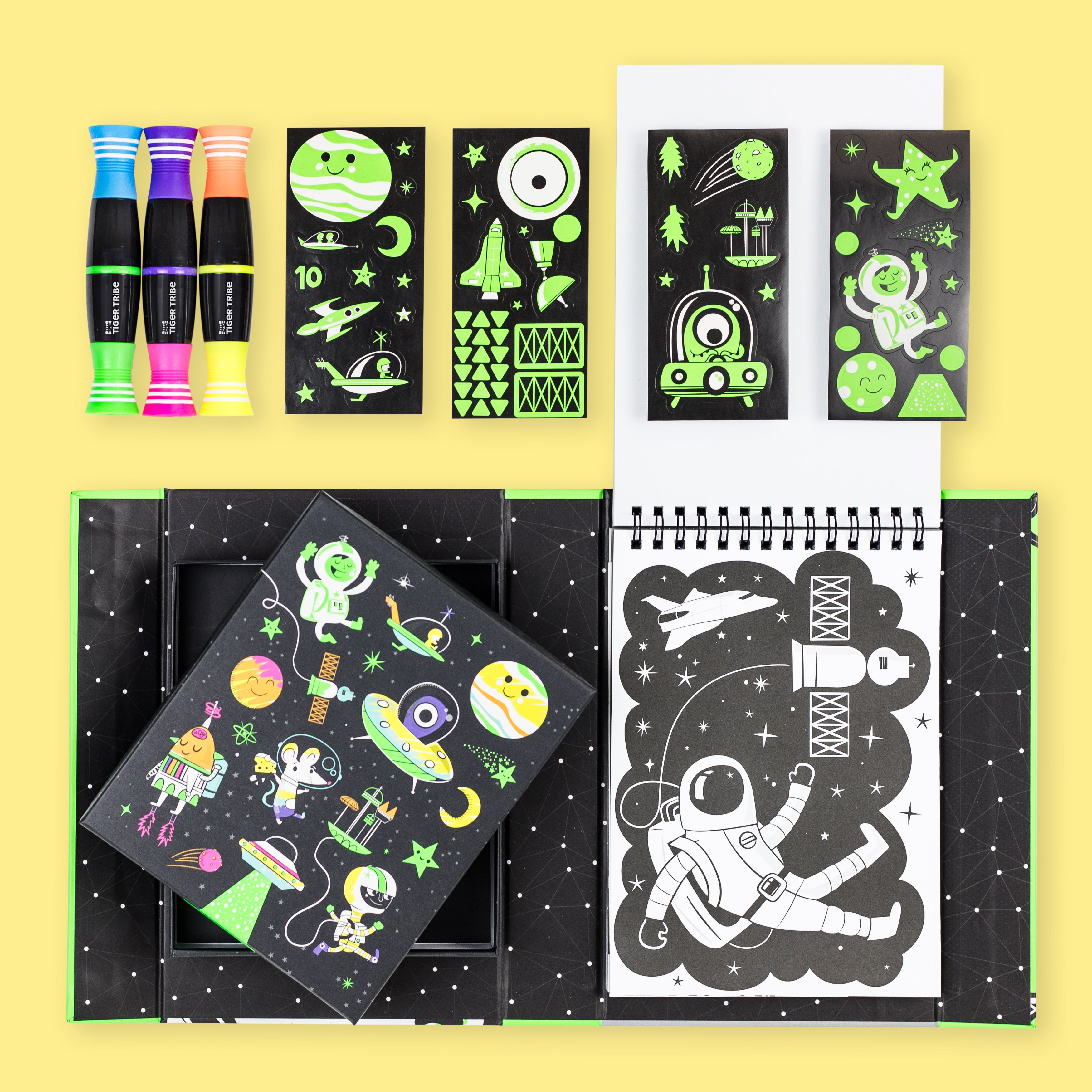 Tiger Tribe - Neon Colouring Set - Outer Space