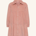 Tiny Tribe - Dusty Rose Corduroy Tiered Dress