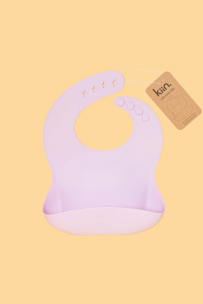 Kiin Baby - Silicone Bib: Lilac