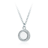 Cosmos Circle Necklace with Swarovski Crystals WG|5-1218RCLR