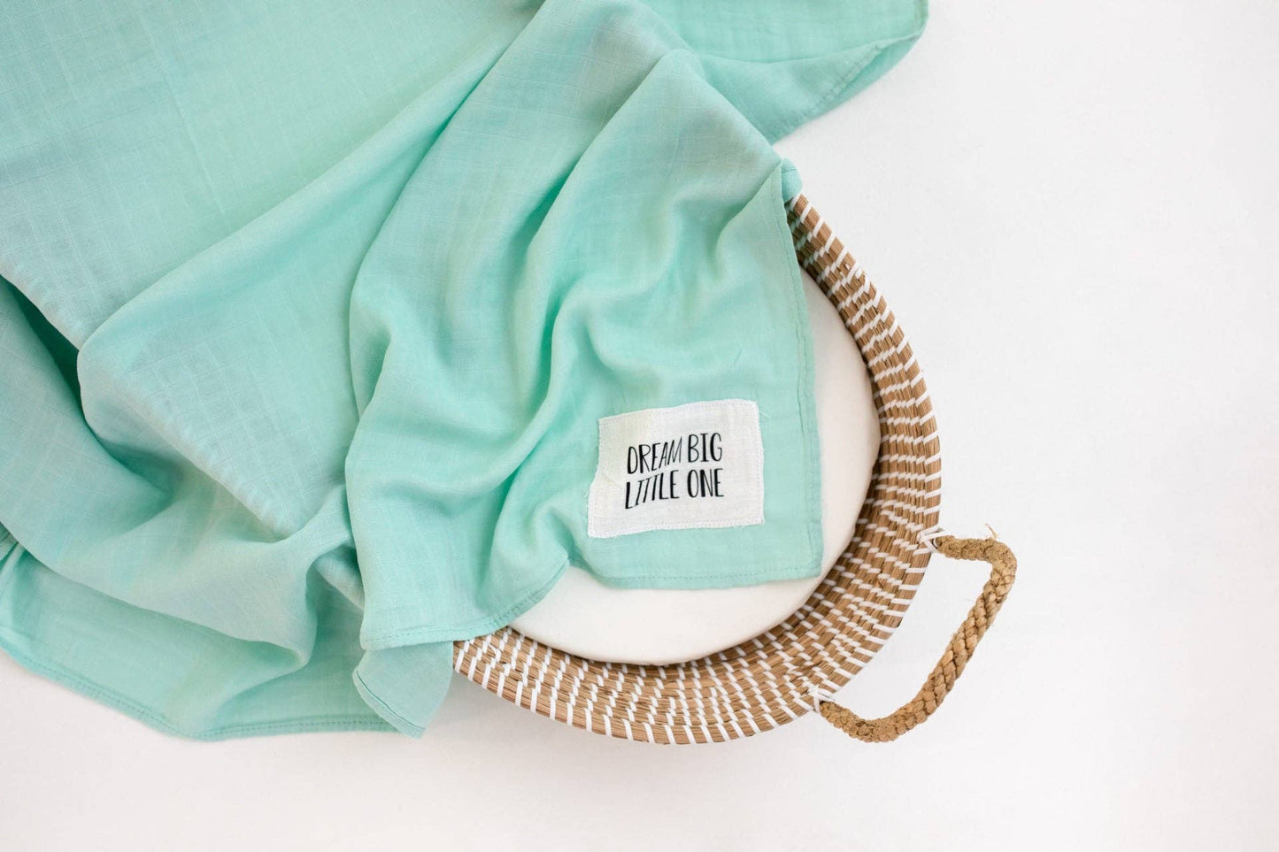 Timber Tinkers - Dream Big Little One Mint Muslin Swaddle
