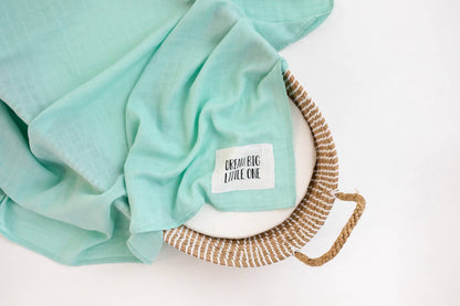 Timber Tinkers - Dream Big Little One Mint Muslin Swaddle