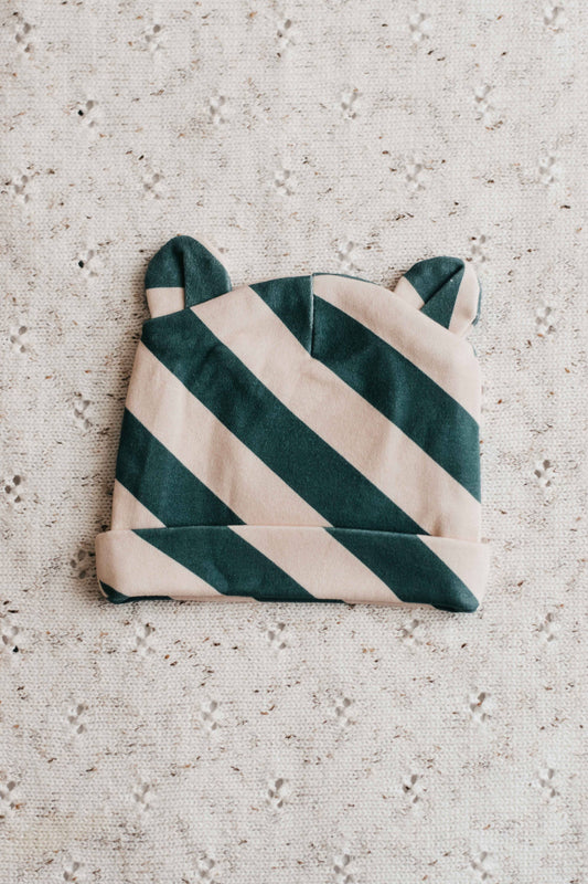 Bencer & Hazelnut - Newborn Beanie - Forest Stripe