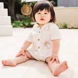 Kynd Baby - Woven Embroidered Short Sleeve Shirt - Coconut