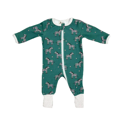 Bencer & Hazelnut - Zipsuit - Zebby Green