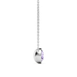 Bella 4 Carat Necklace Violet Crystal Rhodium Plated