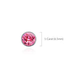 Signature Stud  1 Carat Rose Rhodium Plated